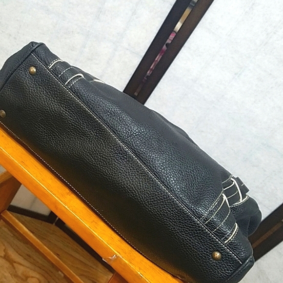 Del Conte black pebbled leather satchel - Picture 13 of 13